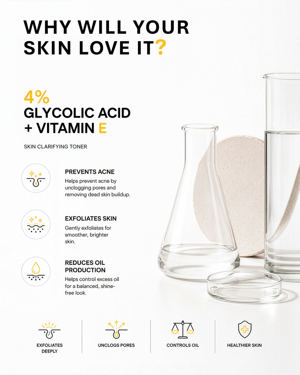 Eldelie 4% Glycolic Acid Clarifying Toner